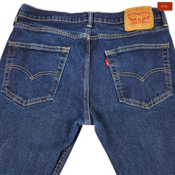 Levi's Strauss 502 Blue Jeans Long Pants Sz 32x32(ID130) - Picture 8 of 11